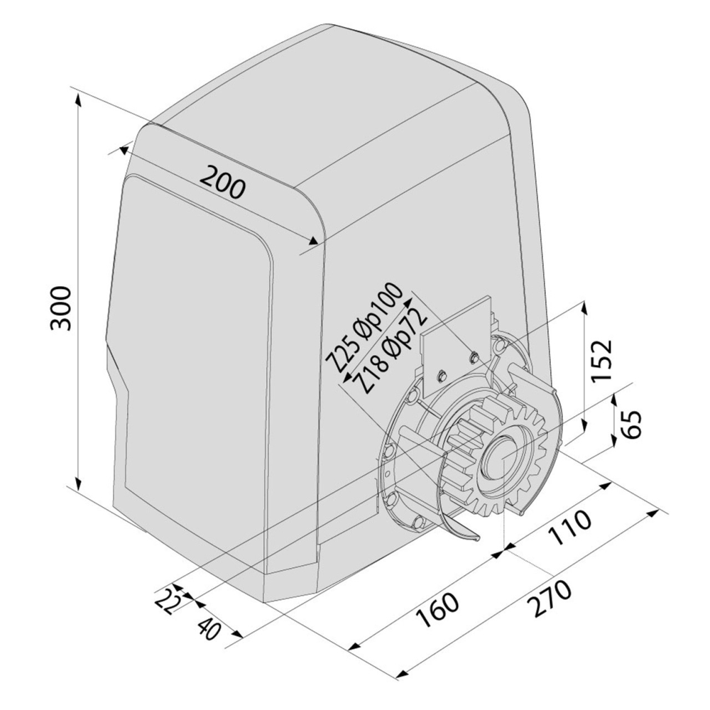 BFT ARES VELOCE BT A500 Sliding Gate Operator